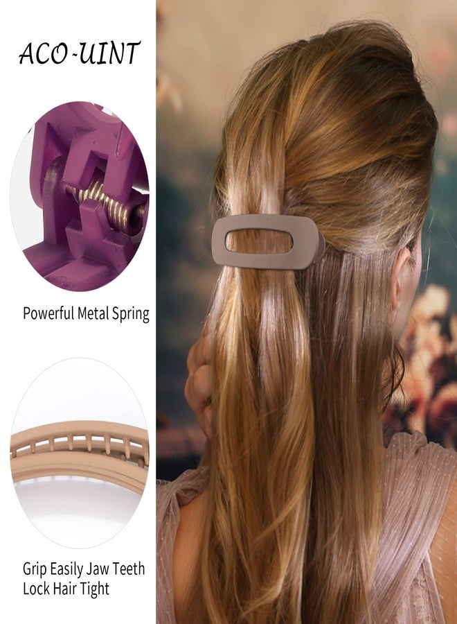 ACO-UINT 8 Pack Hair Accessories: Flat Claw Clips, Alligator Barrettes, Non-Slip French Clips, Duckbilled Hair Clips for Women's Hairstyling and Sectioning - Image 3